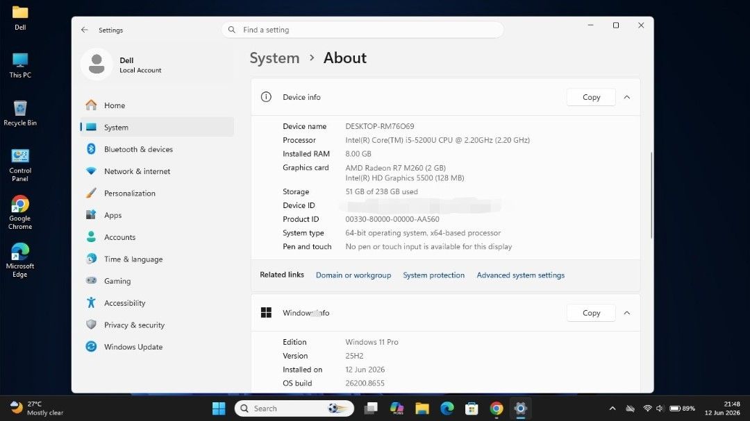Dell Laptop in Full Working Condition - Windows 11 Pro480426861013903362