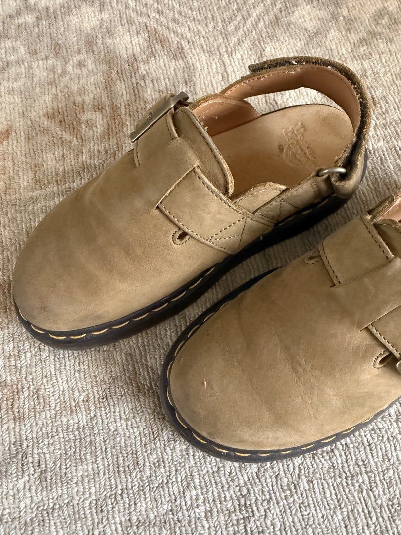 Dr. Martens Jorge II Mules in Olive (Category: Flats & Sandals) located in Mandaluyong City. Submitted by kaamg (Listing ID 1443388896, Image 3). Description: - used a couple of times but still in good condition - no issues, just need a little bit of cleaning - always worn with socks - last price posted, selling low already - no box - UK5 or US7, fits true to size.