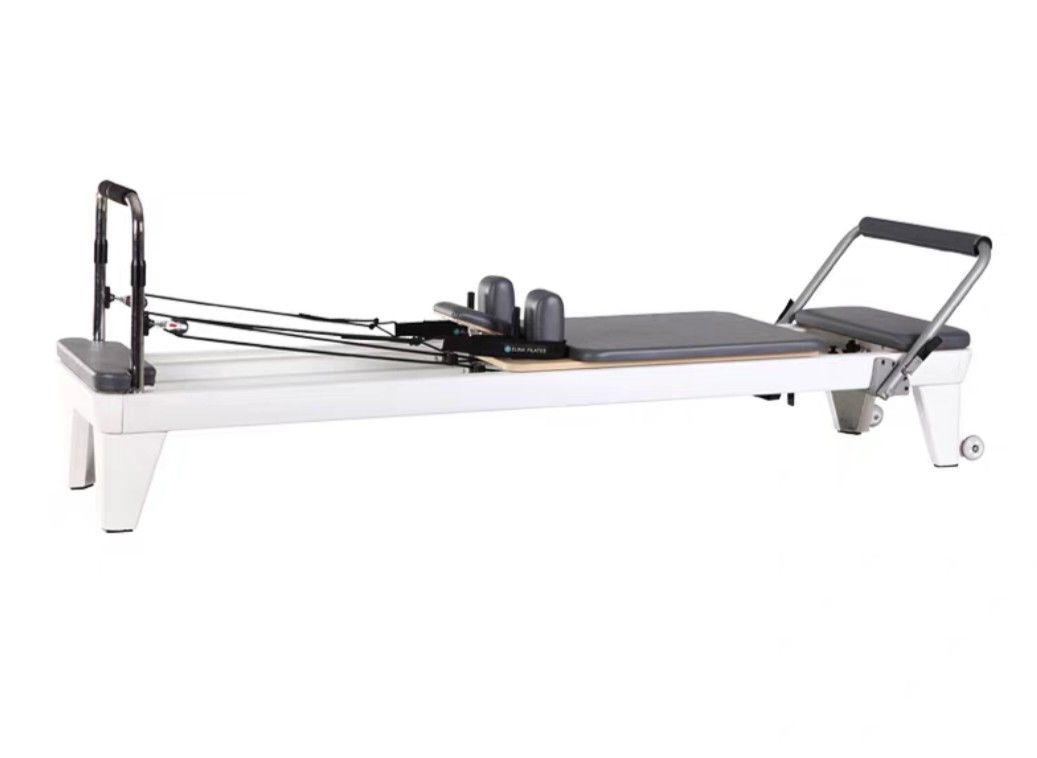 ELINA PILATES GEN III Allegro Aluminium White Reformer BN (Category: Cardio & Fitness Machines) located in Singapore. Submitted by pilatesokyz (Listing ID 1443439067, Image 1). Description: Pre order only. 1 month lead time Price includes delivery and assembly DESCRIPTION DIMENSIONS : 2440 x 605 x 350mm (385mm carriage height) Product weight : 86kg Designed for exceptional performance and ease of use, the White Allegro Gen III Reformer combines s