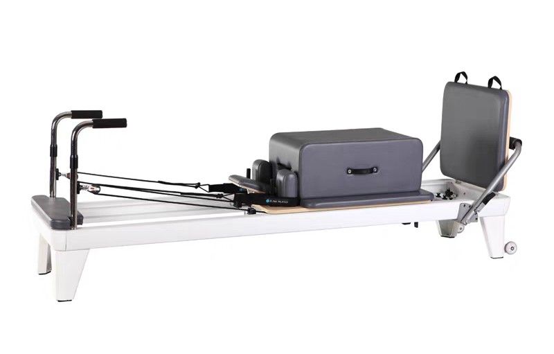 ELINA PILATES GEN III Allegro Aluminium White Reformer BN (Category: Cardio & Fitness Machines) located in Singapore. Submitted by pilatesokyz (Listing ID 1443439067, Image 2). Description: Pre order only. 1 month lead time Price includes delivery and assembly DESCRIPTION DIMENSIONS : 2440 x 605 x 350mm (385mm carriage height) Product weight : 86kg Designed for exceptional performance and ease of use, the White Allegro Gen III Reformer combines s