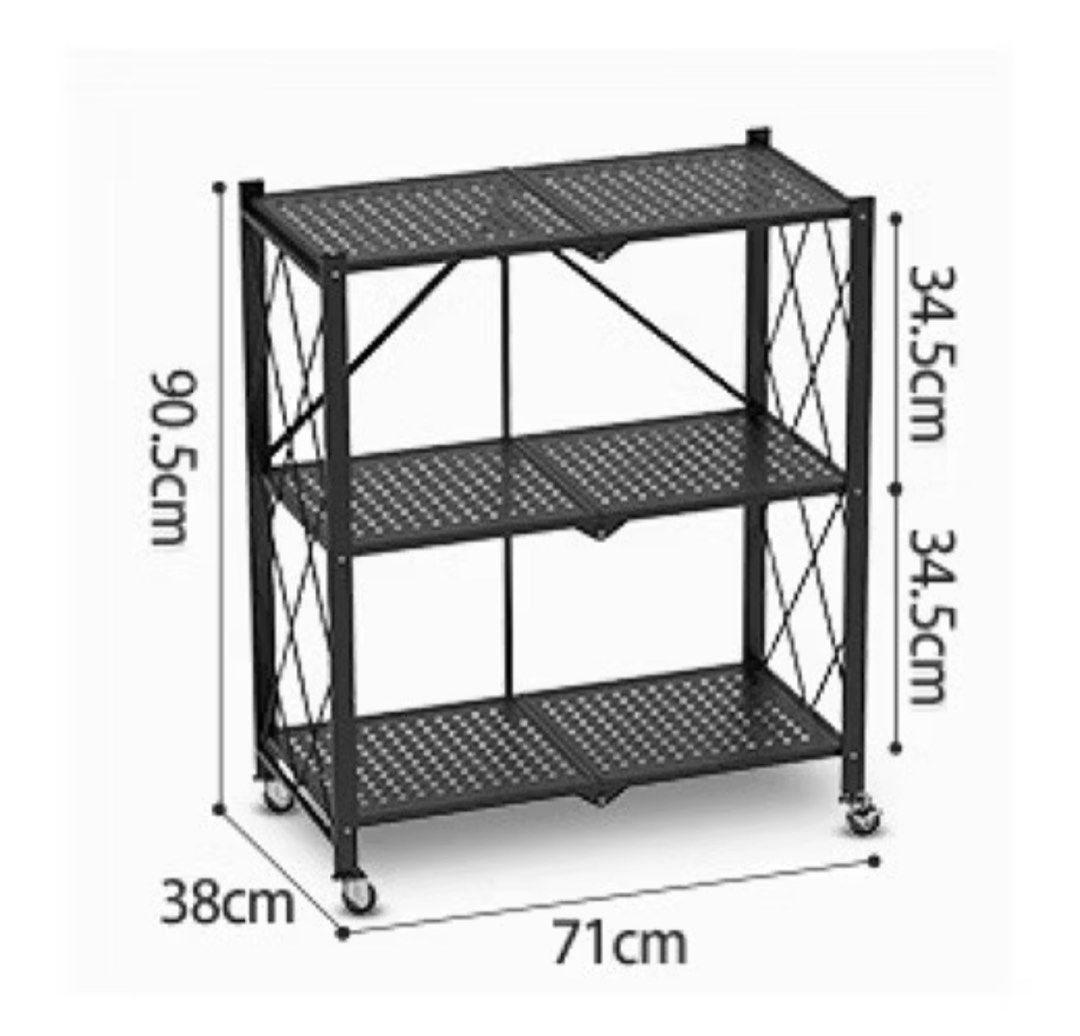 Foldable Storage Rack Metal Steel