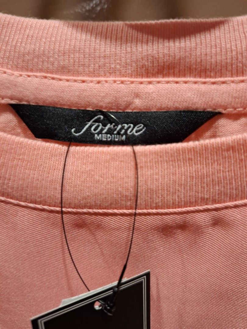 FORME Coral Pink "Here Comes Sunshine" Graphic Tee - Medium (Category: Shirts) located in San Juan City. Submitted by xiobe (Listing ID 1443353773, Image 2). Description: - Brand: FORME - Color: Coral Pink - Graphic: "Here Comes Sunshine" with a beachy vibe - Style: Short sleeves, crew neck, casual wear - Size: Medium - Condition: Brand new with tags attached.