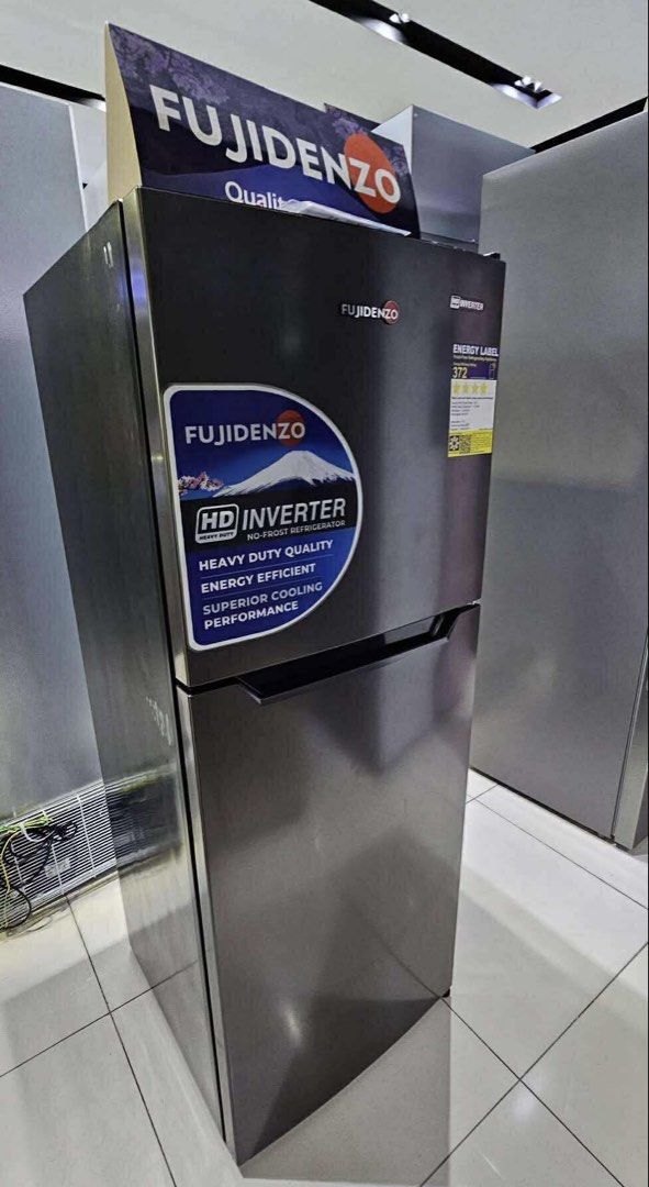 FUJIDENZO TOP MOUNT INVERTER REFRIGERATOR (Category: Refrigerators and Freezers) located in Quezon City. Submitted by annys.online (Listing ID 1443467827, Image 1). Description: FUJIDENZO HD Inverter No-Frost Refrigerators are available in 8 cu.ft. (INR-83HS) and 10 cu.ft. (INR-103HS). Both let you save up to 50% energy, built durable, and are equipped with innovative features: - Smart Cooling Technology - Fresh Zone Crisper with Humidity Control