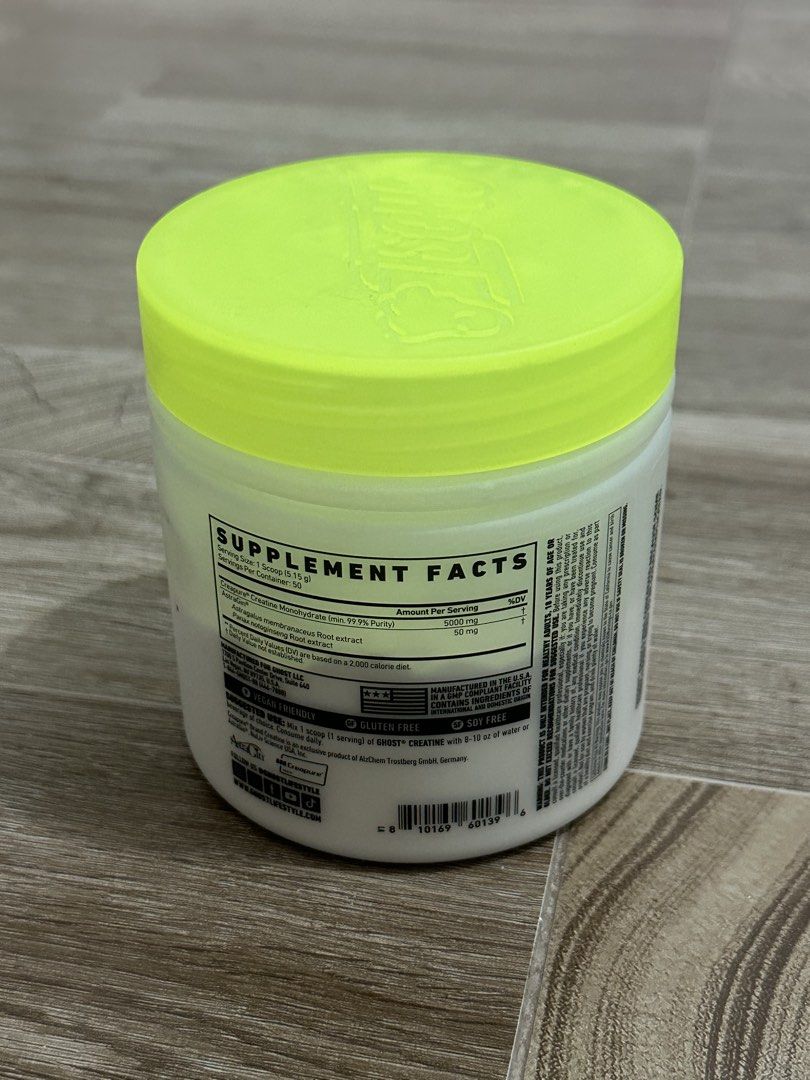 GHOST BASIC CREATINE (Category: Sports & Fitness Nutrition) located in Makati City. Submitted by champ4gnemami (Listing ID 1443394165, Image 2). Description: barely consumed!! only had 4 scoops of this 😅 this was bought from whey king’s website for ₱1600 including the sf .