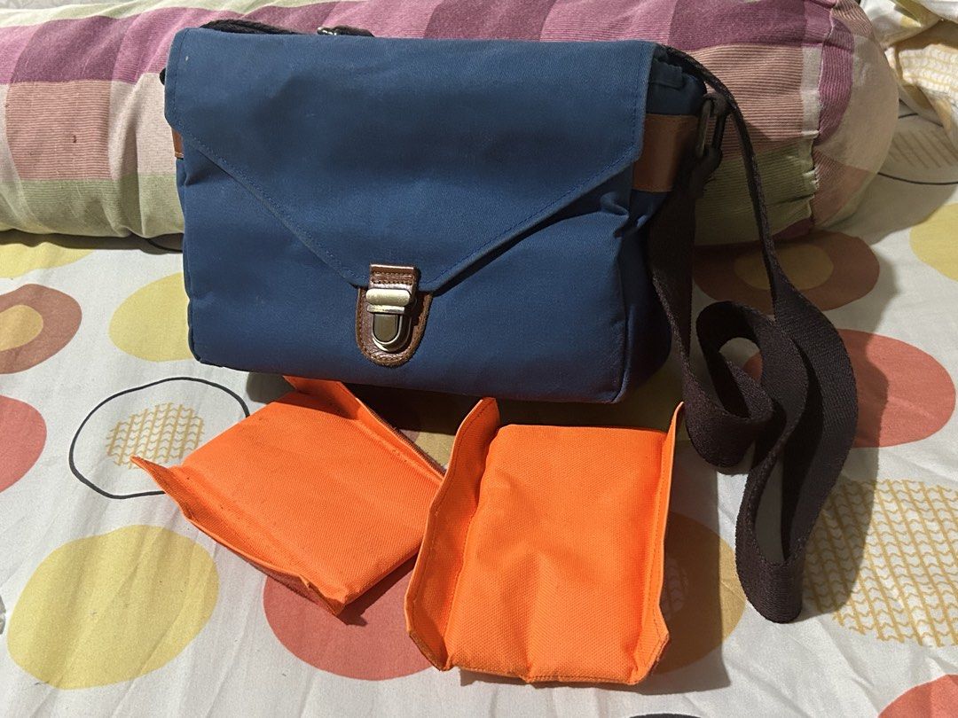 Gouache Camera Bag (Category: Camera Bags & Carriers) located in Quezon City. Submitted by ameliepoulin (Listing ID 1443330751, Image 2). Description: Gouache camera bag with two (2) velcro dividers, inside and outside pockets. RSF: decluttering..