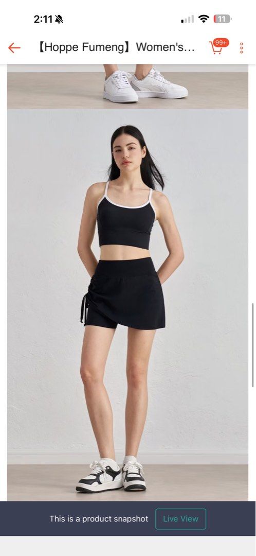 Gym shorts with skirt (Category: Skirts) located in Mandaluyong City. Submitted by kaamg (Listing ID 1443370534, Image 1). Description: - Bought from orange app for P494 - used once then stored - size M, will best fit 26 to 27 waist - no issues - RFS: decluttering - Last price posted, selling low already .