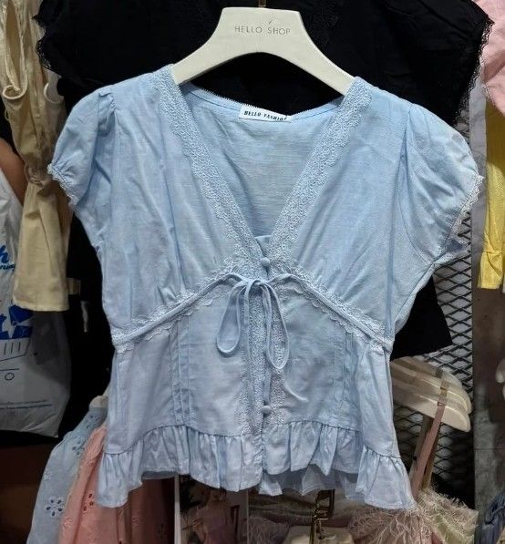 HELLO FASHI0N Dainty Top (Category: Blouses) located in Bulacan. Submitted by availableunlesssold (Listing ID 1442796546, Image 1). Description: Length 18 inches Bust up to 33 inches Washed but unused. Rust color shown for when worn reference only. PLEASE READ! Location & Shipping * Based in Bulacan * Shipping via J&T Express or LBC * Shipping fee will be shouldered by the buyer Pick-up Option * Available in BGC between 10:00 AM and 12:00 NN ever