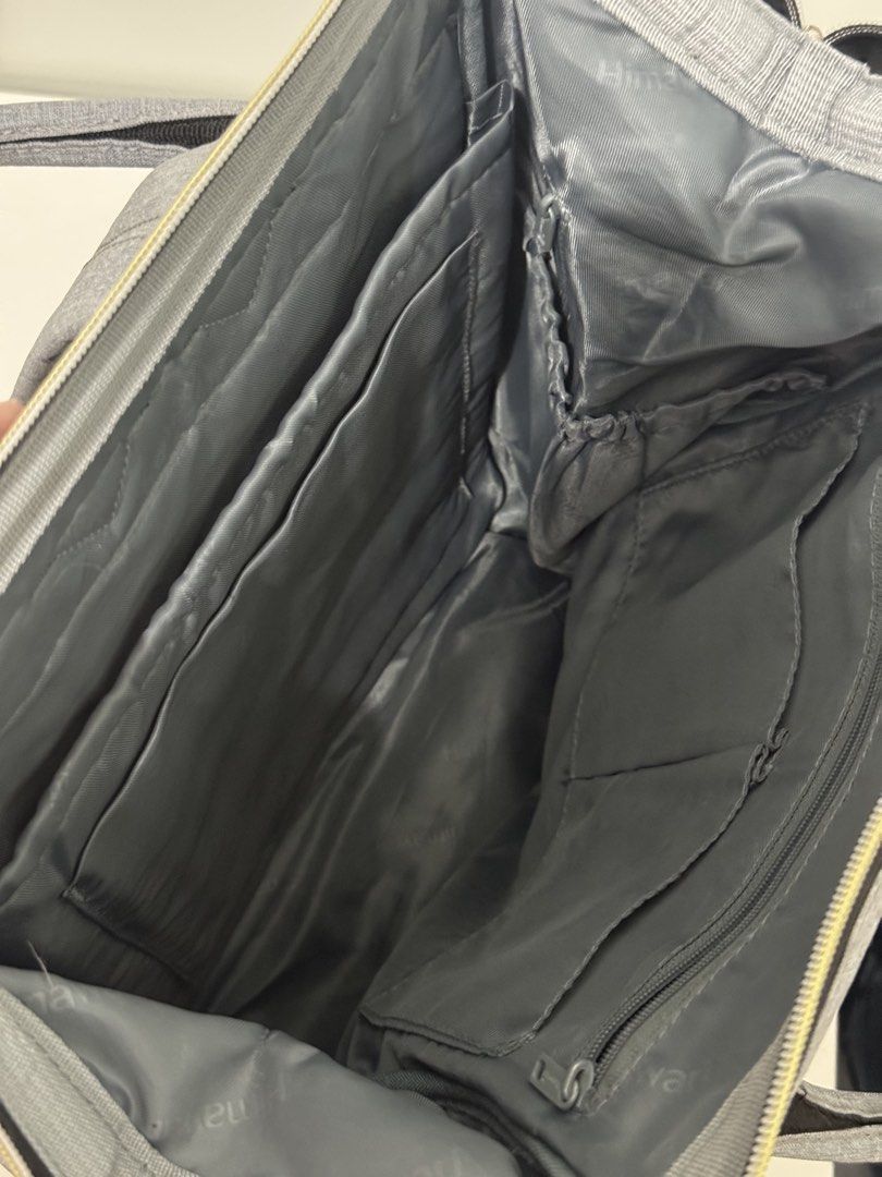 Himawari Grey Backpack (Category: Backpacks) located in Batangas. Submitted by z.declutter (Listing ID 1443389445, Image 3). Description: There are dents in the corners. Please refer on picture. This is not noticeable when used..