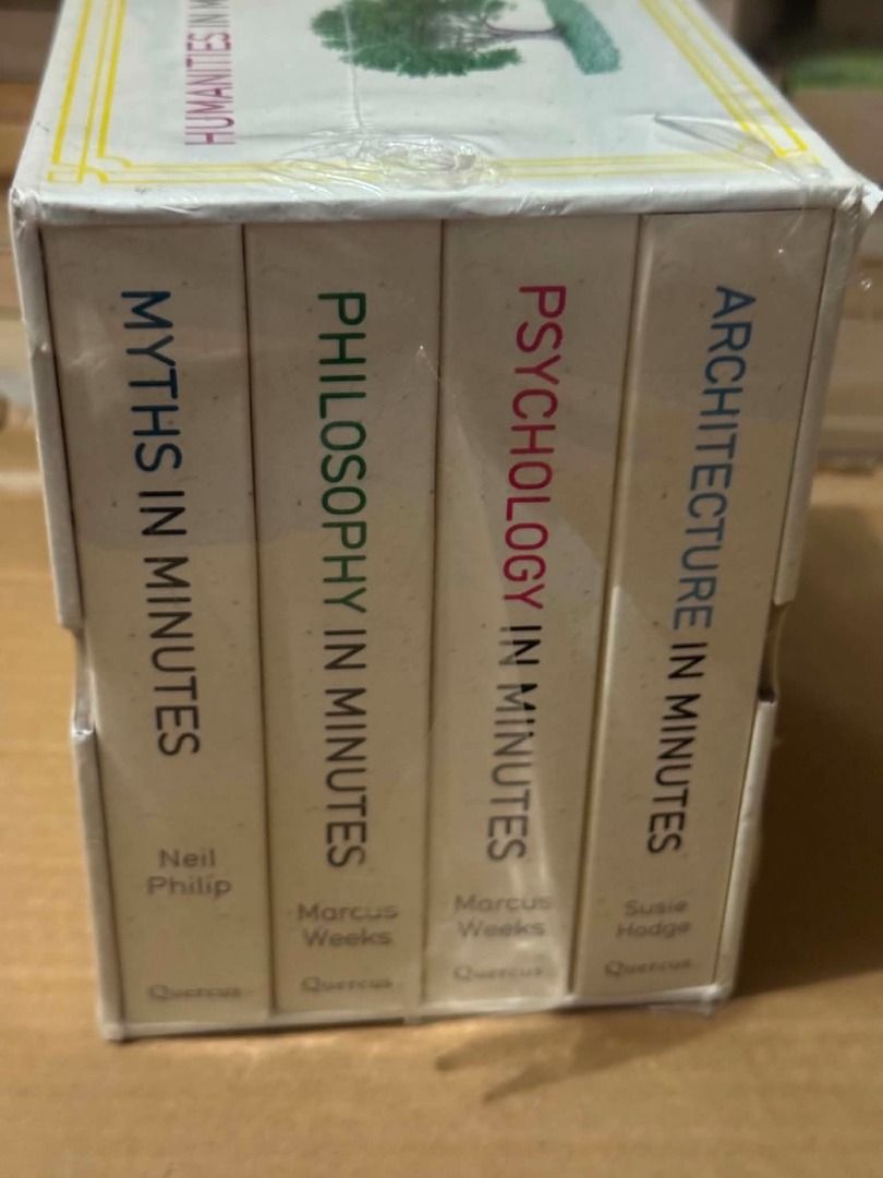 Humanities in Minutes Box Set - Quercus (Category: Textbooks) located in Cavite. Submitted by yourpahinagirly (Listing ID 1443340351, Image 3). Description: - Covers philosophy, psychology, mythology, and architecture. - Each book is designed for easy understanding. - Perfect for anyone curious about humanities. - Includes 800+ pages of insights. - Great for learning on the go..