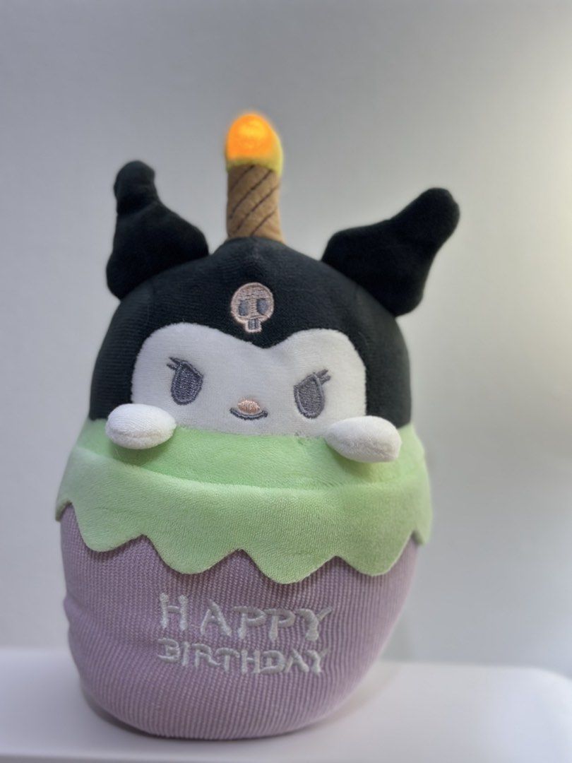 Kuromi Birthday Cupcake Singing Plush (Category: Plushies & Soft Toys) located in Binan City. Submitted by cmsangels (Listing ID 1443460035, Image 2). Description: ꒰ wts ufs lfb ꒱ kuromi happy birthday cupcake - ₱250 •birthday song singing plush 𓏔 price negotiable • mop : gcash • mod : sdd / j&t • loc : biñan, laguna.