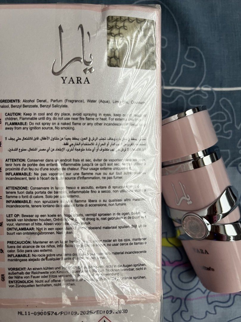 Lattafa Yara perfume 100ml free delivery (Category: Fragrance & Deodorants) located in Muntinlupa City. Submitted by louise2718 (Listing ID 1443375790, Image 3). Description: 100ml Never used brand new A gift from dubai.