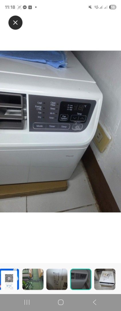 LG Window Type Aircon Dual Inverter (Category: Air Conditioning and Heating) located in Mandaluyong City. Submitted by wildhawk.6059dd (Listing ID 1443341431, Image 2). Description: - LG Window Type Air Conditioner - White Color - Digital Control Panel with Multiple Modes - Unit is Clean and Well-Maintained - Includes Manuals and Accessories - Ready for Installation - Excellent for Cooling Rooms 1.3 hp helping a friend see to appreciate.