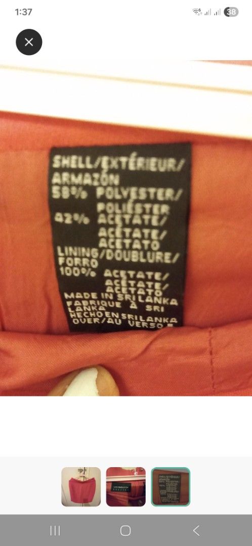 Liz claiborne skirt (Category: Skirts) located in Binangonan. Submitted by everythingmustgo78 (Listing ID 1443480589, Image 3). Description: plus sf pinkish red .