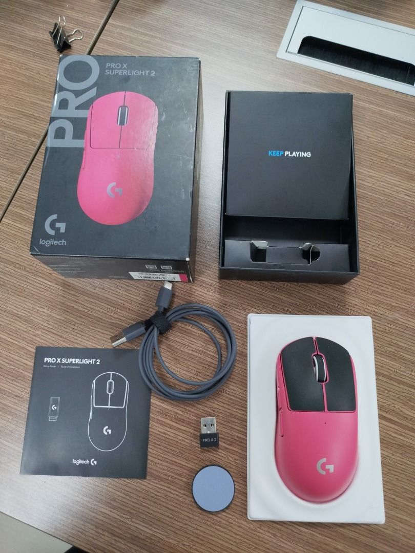 Logitech G PRO X SUPERLIGHT V2 /60g/44k DPI /Lightforce MAGENTA (Category: Mouse & Mousepads) located in Quezon City. Submitted by calibre027 (Listing ID 1437810923, Image 1). Description: Logitech G PRO X SUPERLIGHT V2 /60g/44k DPI /Lightforce MAGENTA ✔ all working, no issue - you can test upon pickup ✔ lightforce hybrid switches ✔ SRP is around 7500 pesos 👉 Package: mouse, cable, box, and receiver only 👉 meetup - Avire Tower Proj.4, Quezon Ci