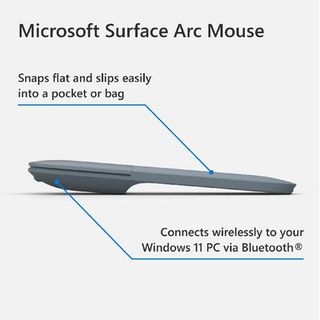 Microsoft Arc Mouse Bluetooth Mouse (Mat Gray-Blue)491268651184957440