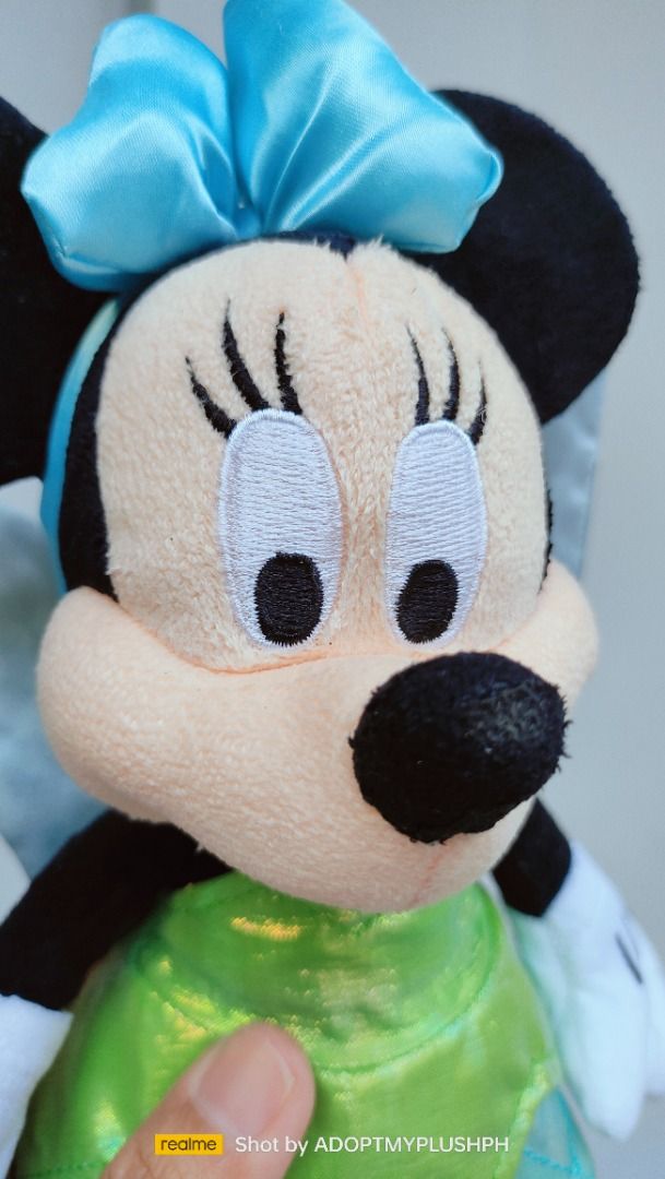 11" Minnie Mouse as Tinkerbell plush (Category: Plushies & Soft Toys) located in Taguig. Submitted by adopt.my.plush.ph (Listing ID 1443495915, Image 2). Description: Disney Parks Minnie Mouse as Tinkerbell bean bag plush fairy features a shimmering green dress and translucent wings. Size: Approximately 10-12 inches tall Character: Minnie Mouse dressed as Tinkerbell from Peter Pan ‼️Last Price (LP) Posted *as is, WYSIWYG ‼️Photos have been upload