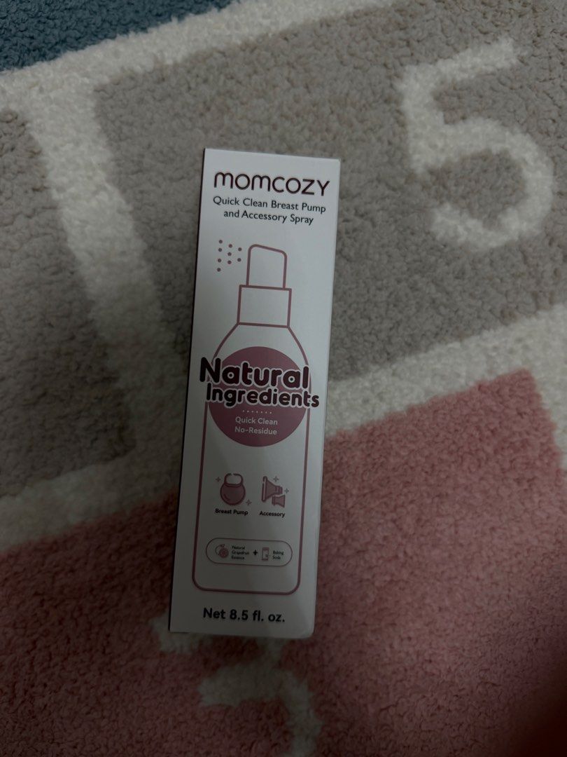Momcozy Quick Clean Breast Pump and Accessory Spray (Category: Breastfeeding & Bottle Feeding) located in General Trias. Submitted by caraswardrobe (Listing ID 1443330506, Image 1). Description: - Momcozy Breast Pump & Accessory Cleaner - Made with natural ingredients - Quick and easy cleaning - Leaves no residue - Net content: 8.5 fl. oz. - Ideal for busy moms - Convenient for on-the-go use.