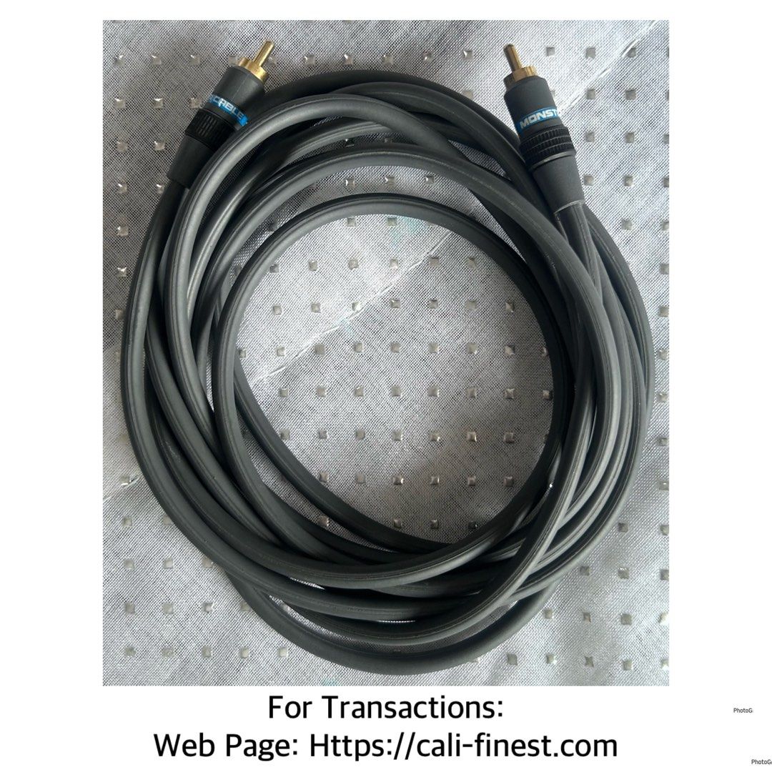 Monster Cable Standard Audio/Video Cable Subwoofer (Category: Cables & Adaptors) located in Pasig City. Submitted by califinestcollectibles (Listing ID 1443355162, Image 1). Description: Monster Cable Standard Audio/Video Cable Subwoofer EL#728 no box unit only Original/Authentic From USA Pick Up at One Oasis condominium ortigas extension pasig city Or Delivery via Lalamove,Jnt, LBC cod/cop JNT (payment first basis,gcash) THANKYOU.