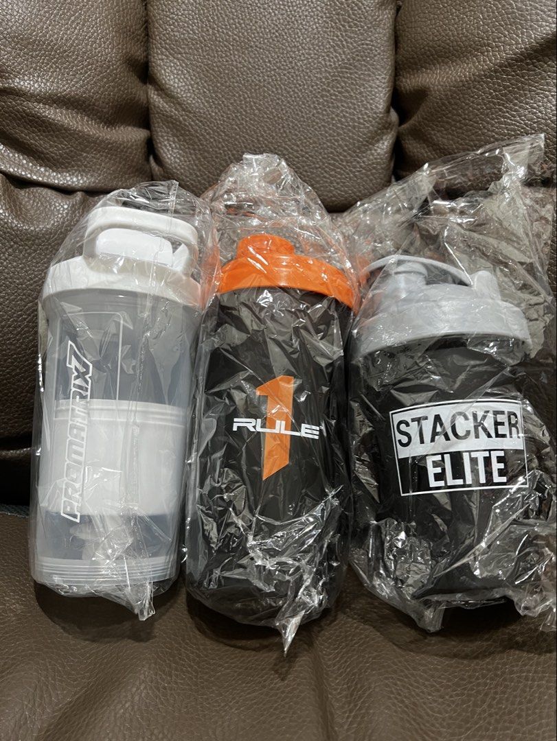 Muscletech Rule 1 Stacker Elite Whey Protein Shaker (Category: Sports & Fitness Nutrition) located in Pasig City. Submitted by thrift_man777 (Listing ID 1367428114, Image 1). Description: Authentic brand new 250 each.