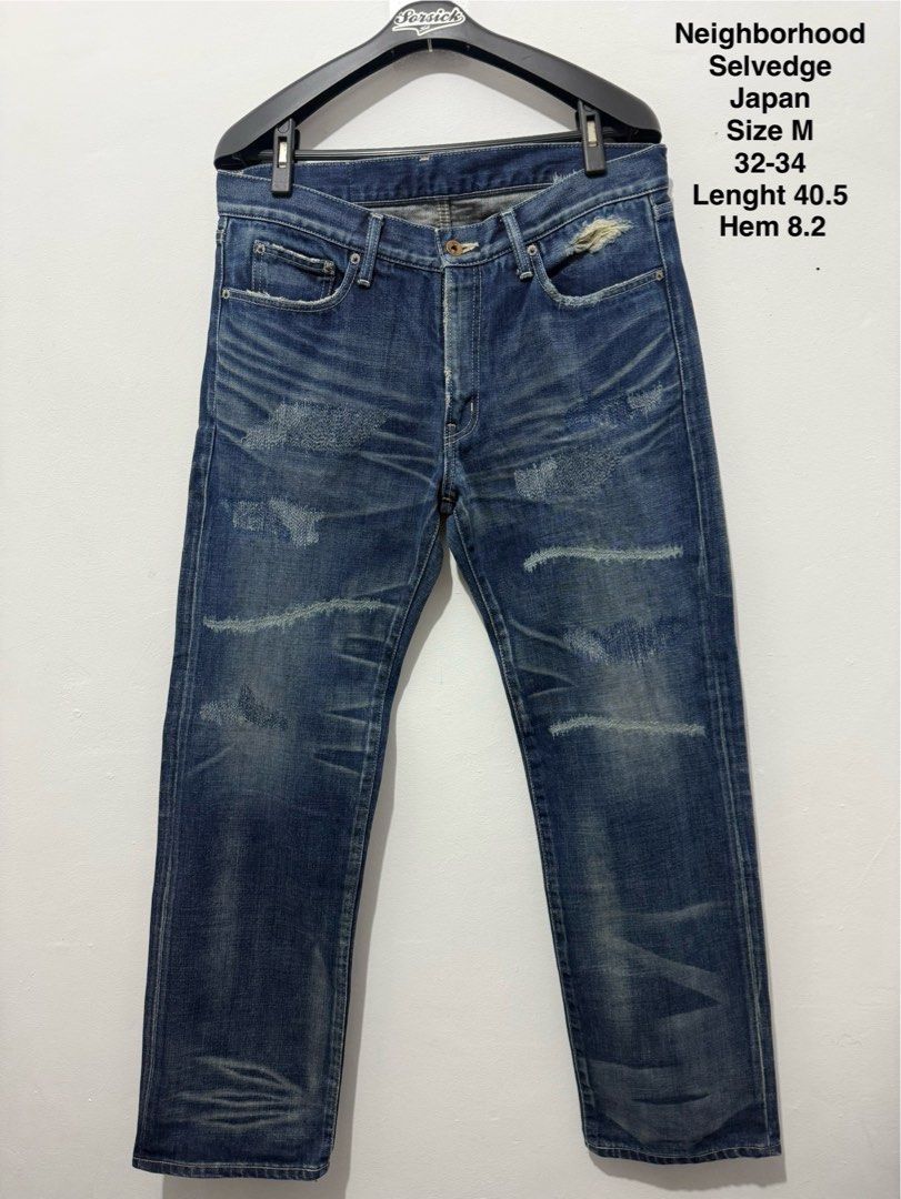 Neighborhood selvedge pants (Category: Luxury Apparel) located in Sorsogon. Submitted by jovert_23alviz (Listing ID 1443428554, Image 1). Description: Size M 32-34 Lenght 40.5 Hem 8.2 Excellent condition.