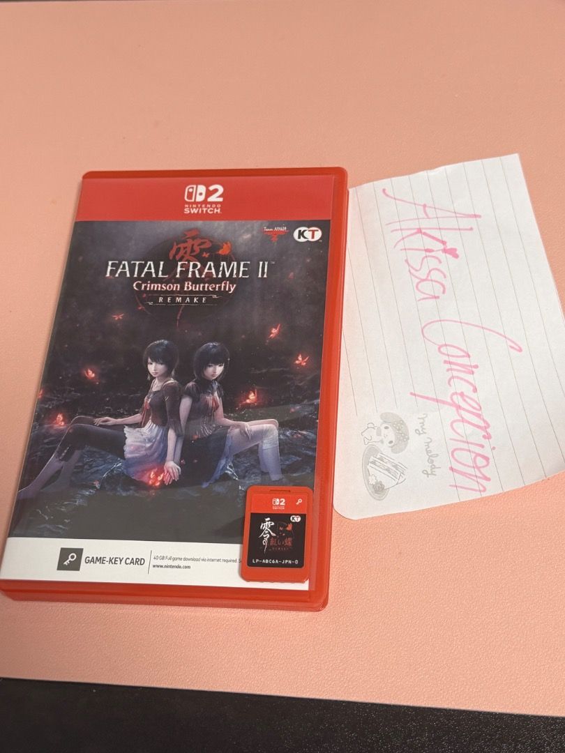 Fatal Frame II: Crimson Butterfly Remake - Nintendo Switch 2 Game (Category: Nintendo) located in Davao. Submitted by akiskis (Listing ID 1443414195, Image 1). Description: FS / FOR SALE ‼️ ₱1999 Fatal Frame 2: Crimson Butterfly Remake - Nintendo Switch 2 - In Good Condition - No issues or damage - With case RFS: Skill issue haha 📍 Location: Davao City 🚚 1 - 4 days delivery via J&T 💵 MOP: Gcash / Maya / Bank Transfer.