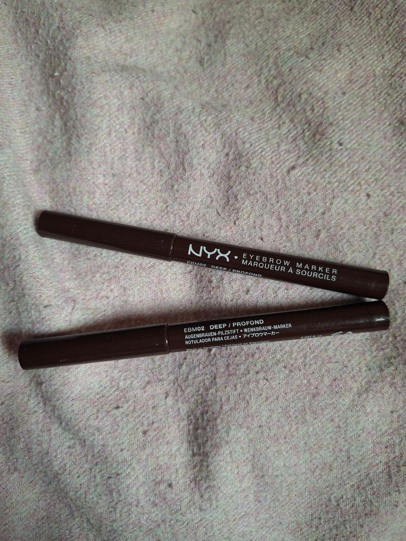 NYX Professional Makeup Eyebrow Marker in shade Deep (EBM02) (Category: Makeup) located in Manila. Submitted by niniafinds.mnl (Listing ID 1443385845, Image 2). Description: NYX Professional Makeup Eyebrow Marker in shade Deep (EBM02) Buy 1 take 1 for free🫶.