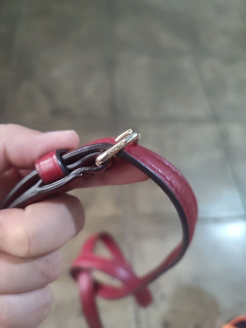 Original coach Strap (Category: Luxury Bags & Wallets) located in Pagadian. Submitted by shielaso (Listing ID 1443354521, Image 2). Description: Japan Source Red wine and gold setting.