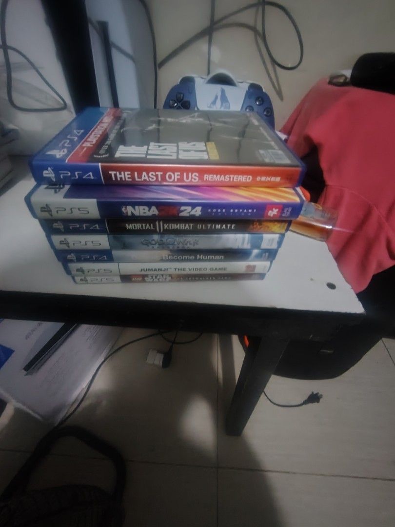 PlayStation 5 Console with Games and Controller (Category: PlayStation) located in Manila. Submitted by strong1clarin (Listing ID 1443342643, Image 2). Description: - PlayStation 5 Console - 1 DualSense Controller - PS4 Games Included: - The Last of Us Remastered - NBA 2K24 - Mortal Kombat 11 Ultimate - The Last of Us Part I - All games come in their original cases - Ready for a new home!.