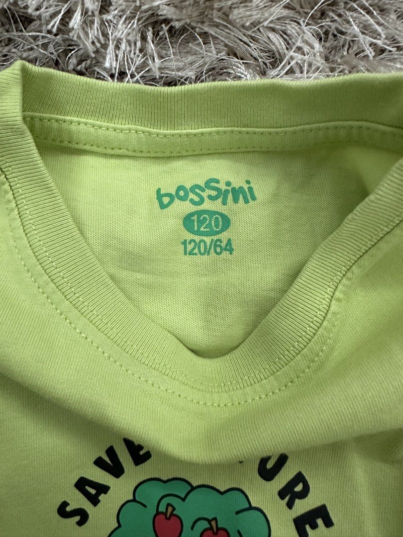 Preloved Bossini Tshirt for Kids (Category: Babies & Kids Fashion) located in San Juan City. Submitted by snjtan (Listing ID 1443378470, Image 2). Description: Preloved Bossini Tshirt for Boys or Girls Size 120.