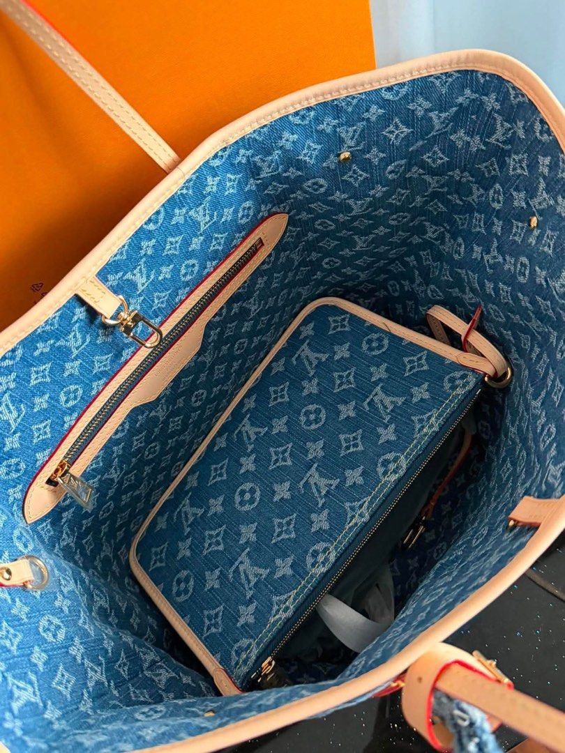 Preloved Lv Denim Tote (Category: Luxury Bags & Wallets) located in Manila. Submitted by bagsandshoesmanymore (Listing ID 1389229945, Image 2). Description: Preloved Denim Tote Size 32cm Microchip scannable NFC Good condition Please read before you order 👉🏻❗️Payment first before shipping ❗️Cut off time of payment 11am sameday delivery ❗️NO MEET UP / NO PICK UP ❗️ORDER CANNOT BE CANCELLED ❗️PLEASE DON’T BUY IF YOU ARE IN DOUBT ❗️NO RETURN! NO RE