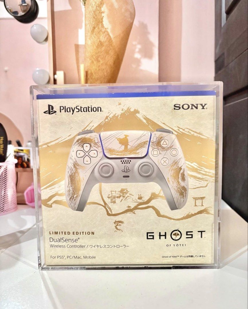 PS5 Dual Sense Ghost of Yotei Controller (Category: Controllers) located in Caloocan City. Submitted by maeisabelleee (Listing ID 1443388258, Image 1). Description: - once lang nagamit, triny lang if nagana - may slight tear sa box due to opening - comes with box and acrylic case MOP - Gcash or bank transfer Meet up- SM Grand Central or SM North MOD - Grab or lalamove .