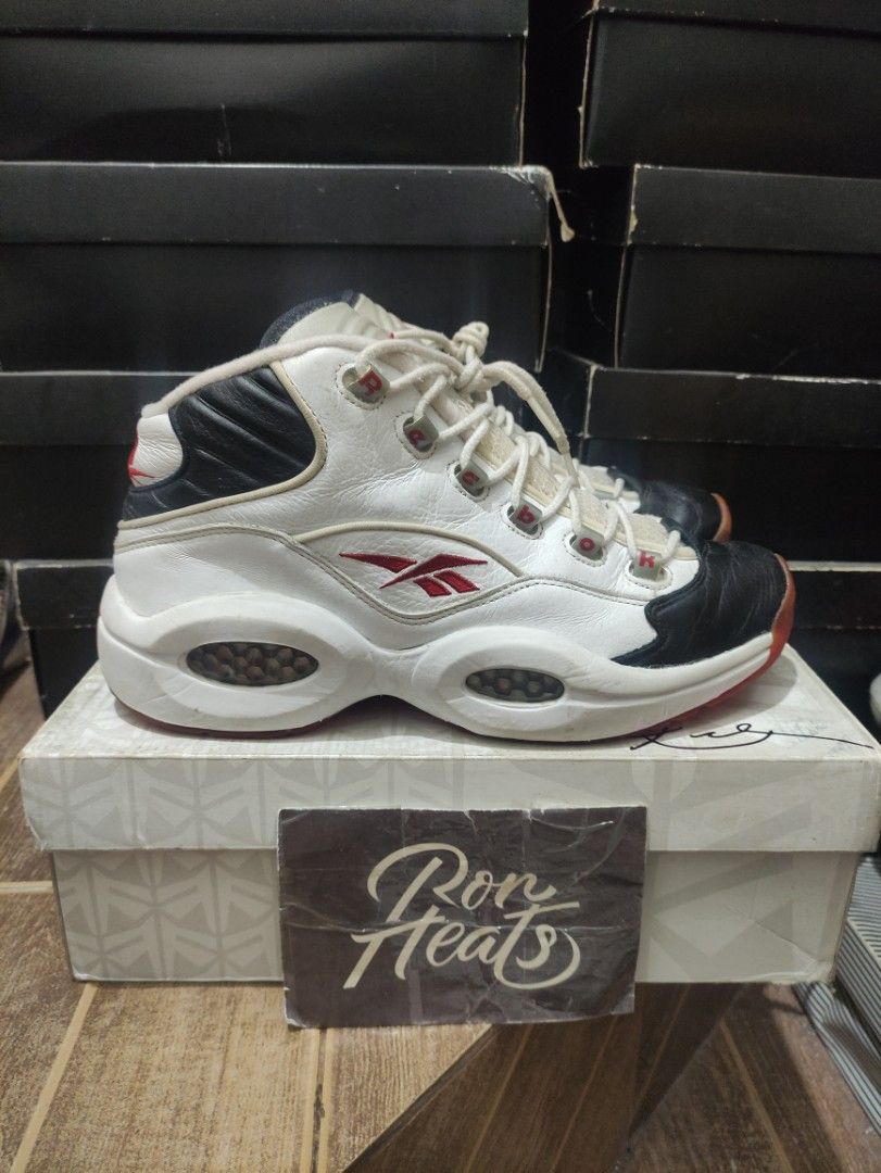 Reebok Question Iverson White Bred (Category: Sneakers) located in Cebu City. Submitted by RONHEATS (Listing ID 1443466039, Image 1). Description: rare colorway size 10.5 legit/Original guaranteed ✅ very good condition .