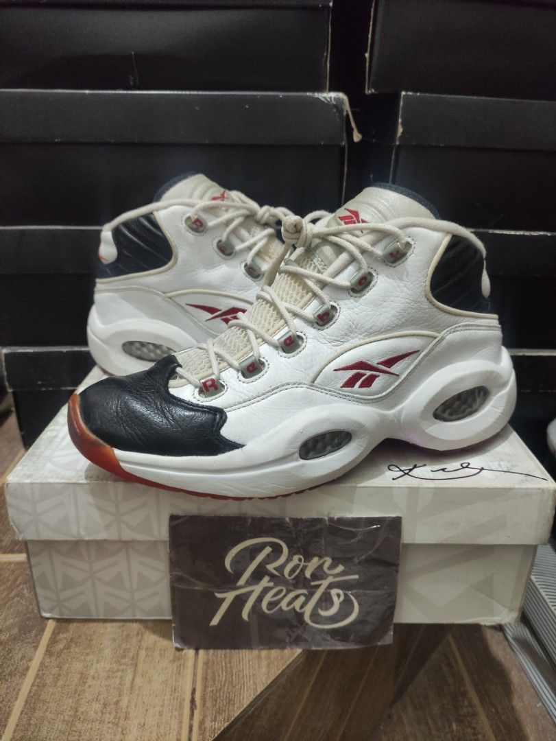 Reebok Question Iverson White Bred (Category: Sneakers) located in Cebu City. Submitted by RONHEATS (Listing ID 1443466039, Image 2). Description: rare colorway size 10.5 legit/Original guaranteed ✅ very good condition .