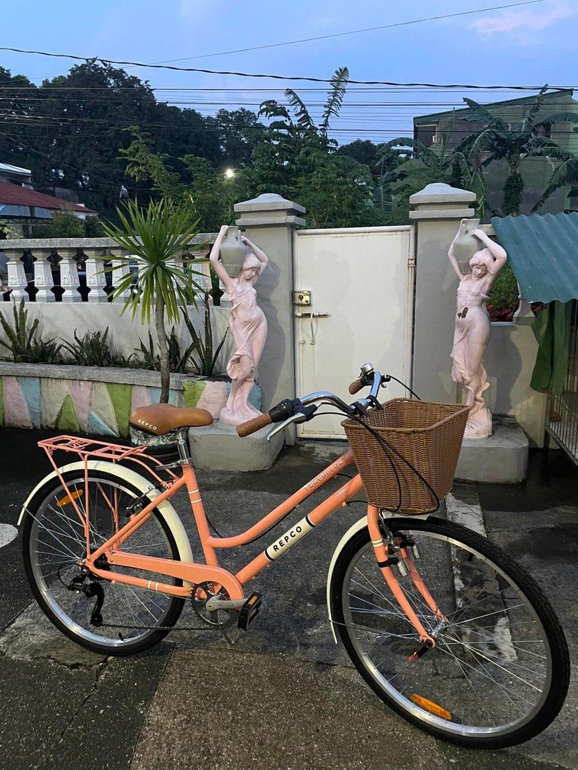Repco Pink Cruiser Bicycle with Basket and Rack (Category: Bicycles) located in Manila. Submitted by deluxelabphilippines (Listing ID 1443479317, Image 2). Description: - Pink Repco cruiser bike direct from Australia - Features a front basket and rear rack - Comfortable brown seat - Comes with owner's manual - Ideal for casual town rides.