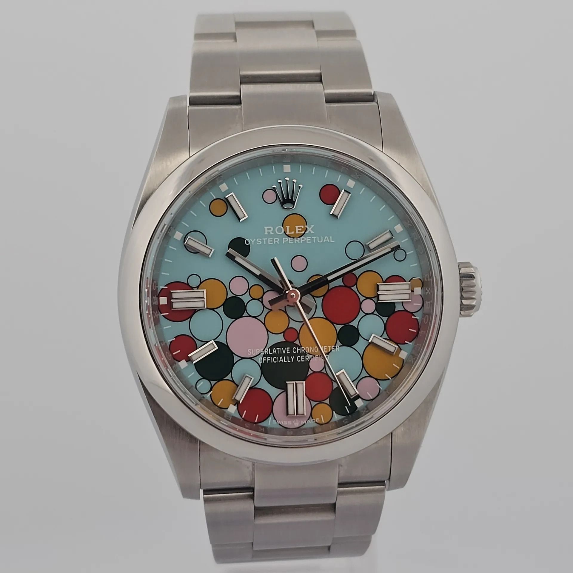 Rolex Oyster Perpetual “Celebration” Motif 126000 (Category: Watches) located in Singapore. Submitted by watchbanka.deer (Listing ID 1443363587, Image 1). Description: M260457URLX24 Watch Condition Very Good Warranty Card Year 2024 Diameter 36mm Movement Automatic Case Material Steel Dial Color Blue Accessories Includes original certification documents No Exchange Thank You Want to see more watches we have please follow us on: Website: https://ww