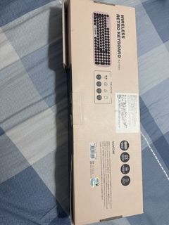 ROYCHE Wireless Retro Keyboard, Pink491420143825735680