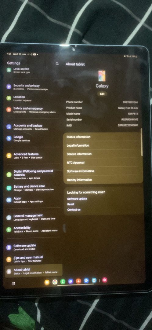 SAMSUNG GALAXY TAB S6 LITE (Category: Android) located in Ipil. Submitted by jules244466666 (Listing ID 1443375228, Image 2). Description: Price still negotiable Storage expandable Freebies: 2 tablet casing tablet bag Keyboard .
