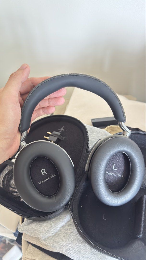 Sennheiser Momentum 4 Wireless Headphones with Case (Category: Headphones & Headsets) located in Manila. Submitted by pelio (Listing ID 1443339140, Image 3). Description: Sennheiser Momentum 4 Headphones - Includes box and original case - Charging cable included - Audio cable included - Airplane adapter included - Superb sound quality - Ideal for travel and daily use Meetup: - Trinoma/Landmark QC - SM North Edsa QC - UST/Ubelt Area Manila Deliver