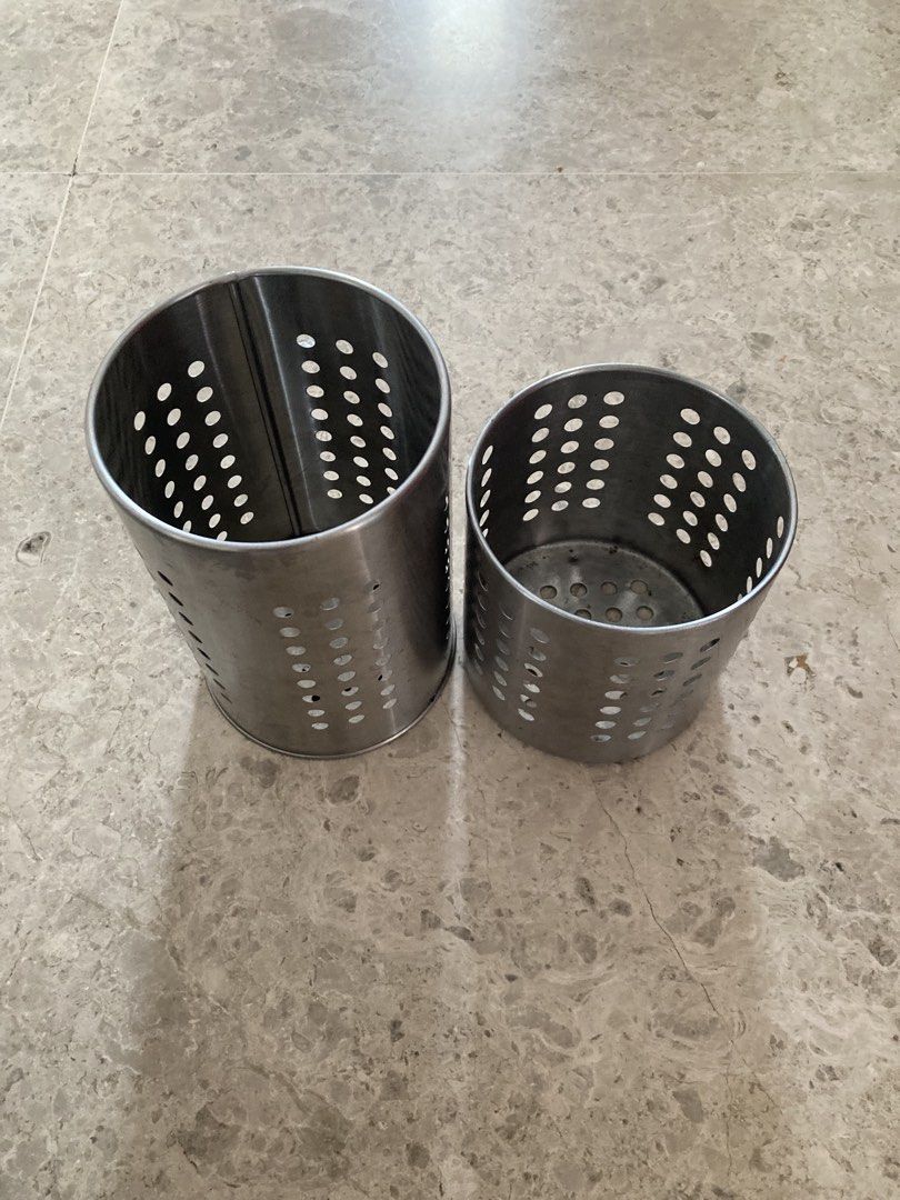 Set of 2 Stainless Steel Utensil Holders
