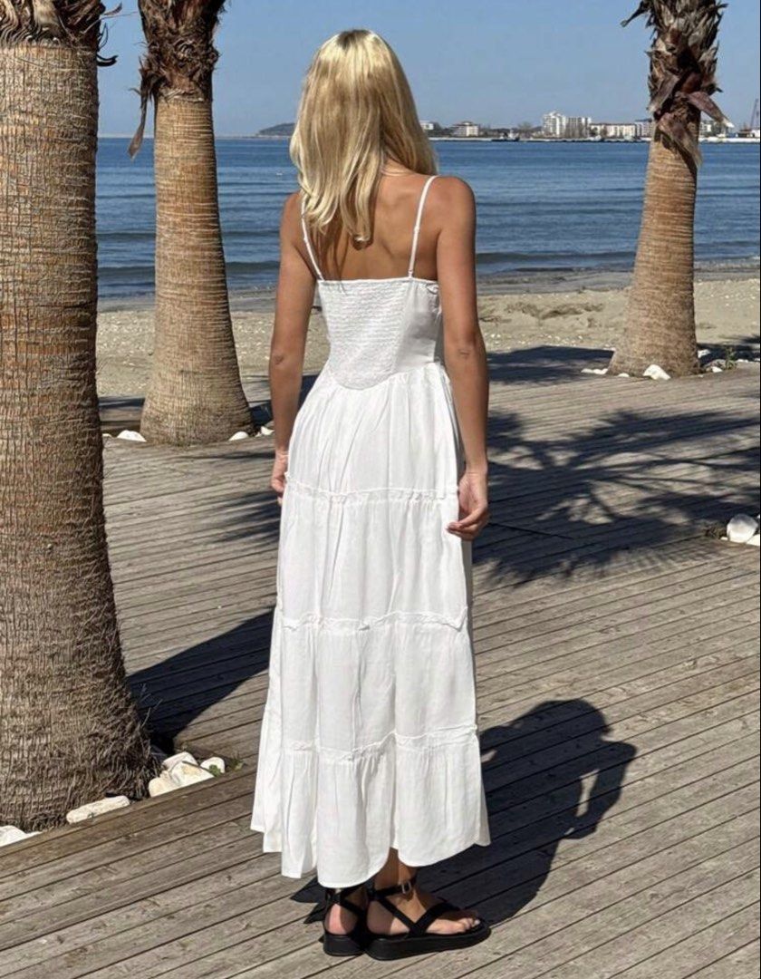 casual maxi shein dresses SHEIN Plus Size Multicolor Linen Striped A-Line Dress Wedding Guest Party Semi Formal Round Neck Sleeveless Waist Bow Pocket Flared Hem Casu,3XL