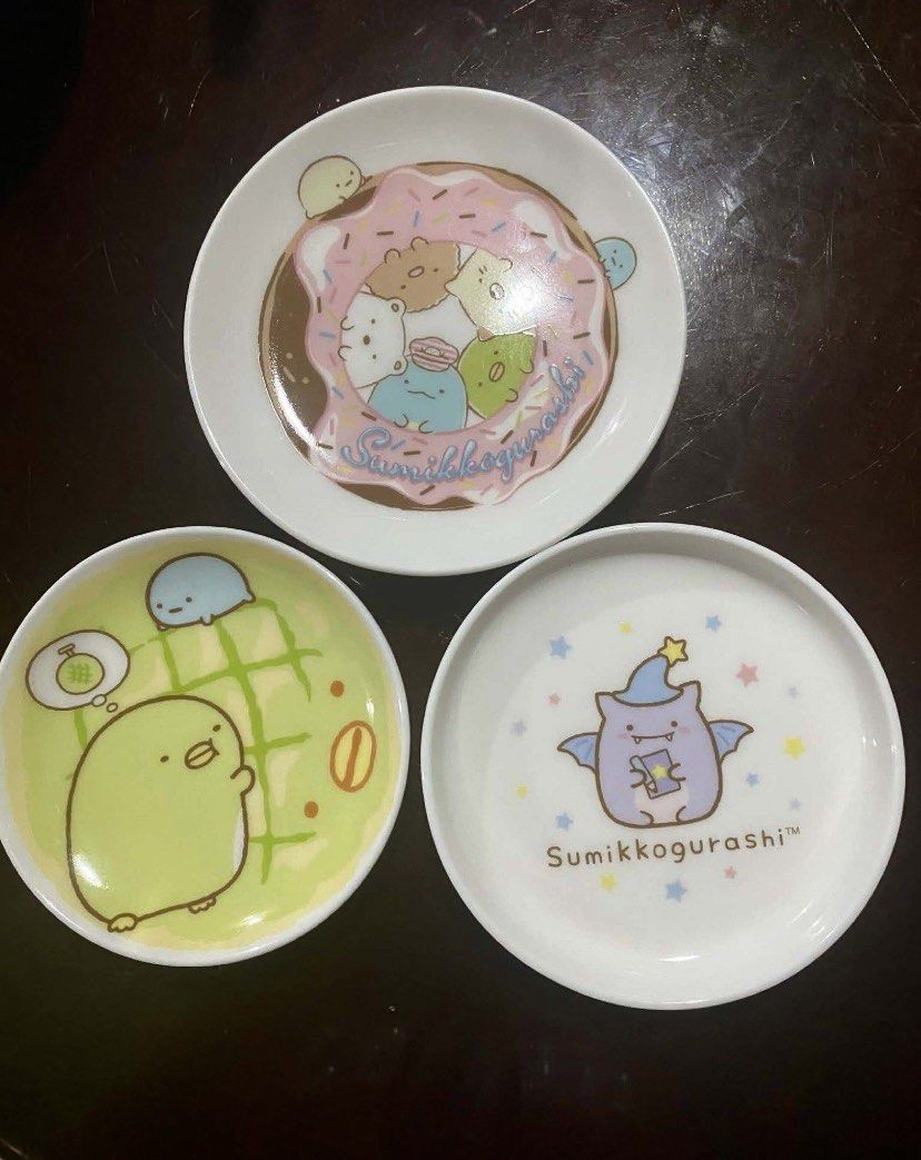 Sumikko Gurashi Ceramic Saucer 3pcs. (Category: Dinnerware & Cutlery) located in Pasig City. Submitted by xhuming-2 (Listing ID 1443456007, Image 1). Description: • Hindi ginamit naka display lang..