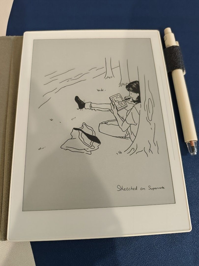 Supernote A6 X (Category: E-Readers) located in Singapore. Submitted by miracleawaiting (Listing ID 1443455821, Image 2). Description: - Supernote A6X e-ink tablet - Ideal for note-taking and reading - Comes with stylus and folio case - Clear and responsive screen - Perfect for digital journaling or sketching - User-friendly interface - Lost the box. Include charging cable.
