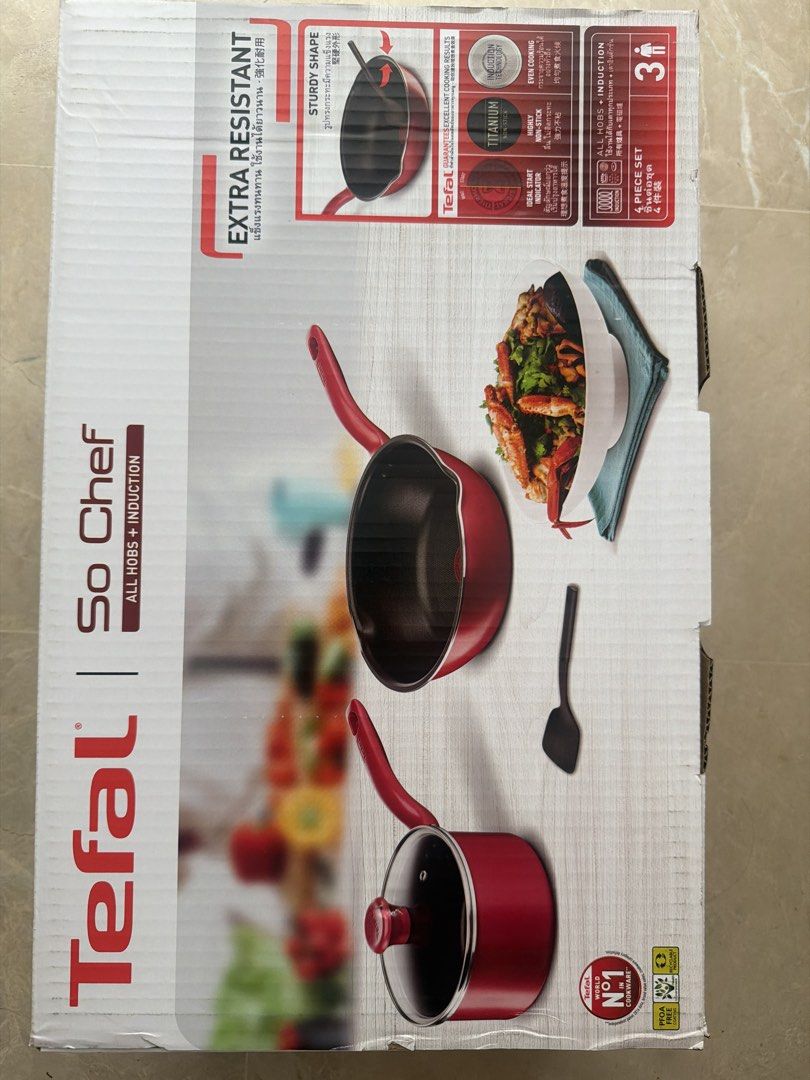 Tefal So Chef 4 Piece Cookware Set - All Hobs + Induction