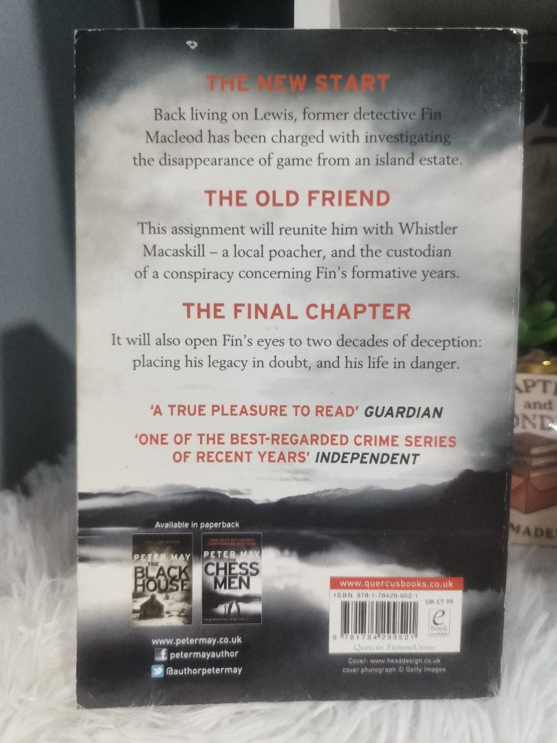 The Chess Men by Peter May - Lewis Trilogy Final Volume (Category: Storybooks) located in Cabuyao City. Submitted by chaptersandwonders143 (Listing ID 1443452928, Image 2). Description: - The Chess Men: The final book in Peter May's acclaimed Lewis Trilogy. - Genre: Crime Novel - Plot: Features former detective Fin Macleod investigating a disappearance. - Critical Acclaim: Praised by The Guardian and Independent as a top crime series. - Exciting 