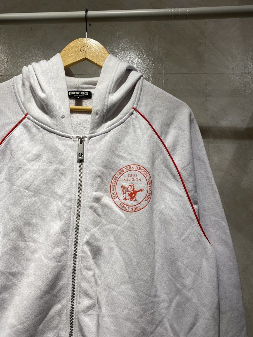 True Religion Hoodie (Category: Coats, Jackets and Outerwear) located in Quezon City. Submitted by rebirthalley (Listing ID 1443421748, Image 2). Description: Width-23 Length-30 Shoulder-18 Excellent Condition Need wash only Missing lace* 2180.