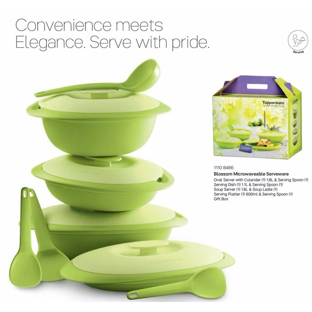 Tupperware Blossom Microwaveable Serveware Set480230043802019840