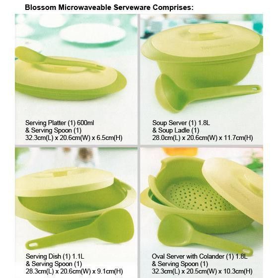 Tupperware Blossom Microwaveable Serveware Set480230043802019841