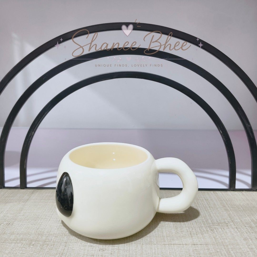 White Peekaboo Eyes Cute Ceramic Mug (B) (Category: Coffee & Tea Tableware) located in Bontoc. Submitted by shaneebhee (Listing ID 1443493341, Image 2). Description: .