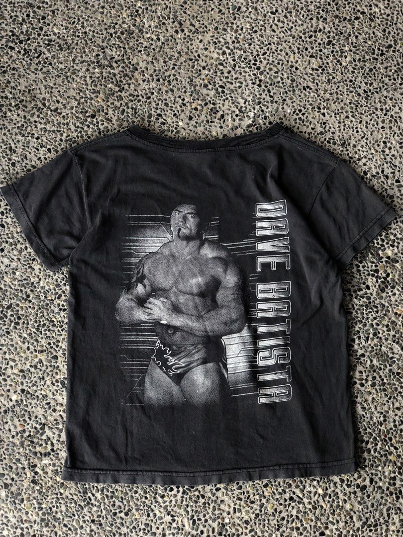 WWE Dave Batista T-shirt (Category: Tshirts & Polo Shirts ) located in Valenzuela. Submitted by evsweatshirts (Listing ID 1443415044, Image 2). Description: 15x20 | 7/10 condition | pinholes, stains.