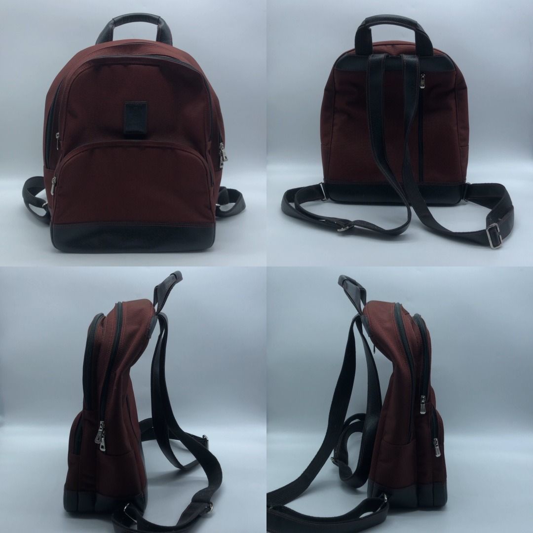 267005435 LONGCHAMP BAG CANVAS BOXFORD BACKPACK, (Category: Luxury Bags & Wallets) located in Taguig. Submitted by ecoring.ph (Listing ID 1443570448, Image 2). Description: ◆CONDITION: B ◆DESCRIPTIONS: (Other defects/info:) OUTER: The body of the bag has minimal scratches, scuffs, stains, and dirt, with minor wrinkles and press marks, and shows signs of use. The top handle and backpack straps of the bag are stained, dirty, frayed, and slightly pi